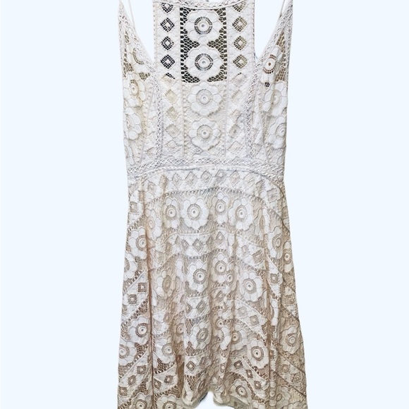 Free People Ecru Lace Elegant Dress - Picture 2 of 10